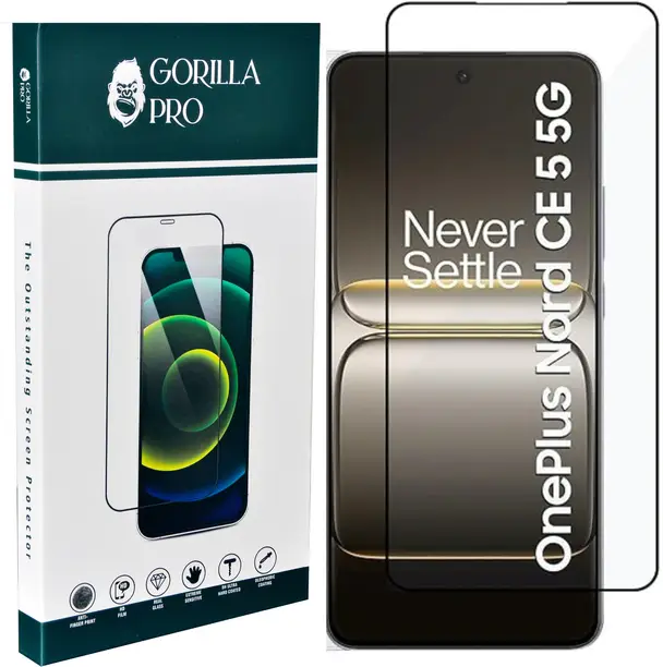 ce-5-5g-1-6-gorilla-pro-original-imaheejbxk44jyn2 Tempered Glass Guard for ONEPLUS NORD CE5 (Pack of 1) - Image 1