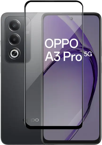 t-gls-blk-4-opa3pr-fablue-original-imah4swaegn4hjcr Tempered Glass for Oppo A5 Pro 5G (Pack of 1) - Image 1