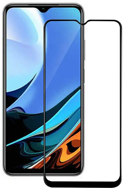 tempered5dredmi9powerblk-izap-original-imafzmrckq8a2ah5 Tempered Glass for Redmi 9 Power, Poco M3 (Black) (Pack of 1) - Image 1